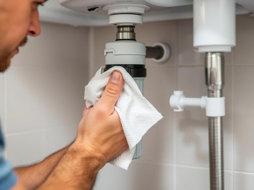 Kontrola wycieku po odkręceniu filtra wody