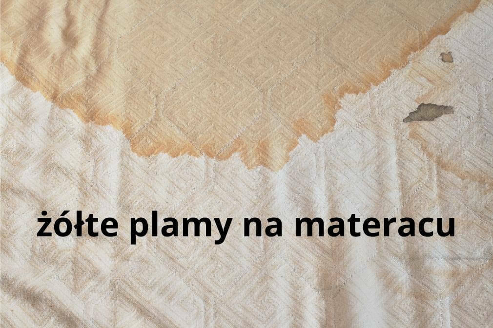 żółte plamy na materacu