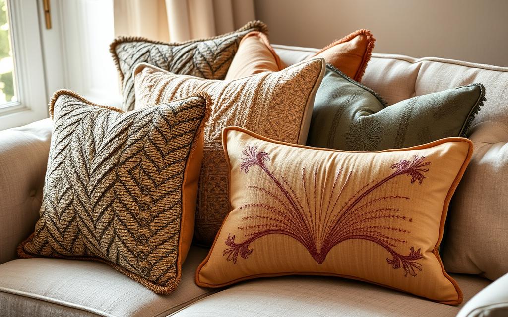 Wzory i faktury poduszek dekoracyjnych