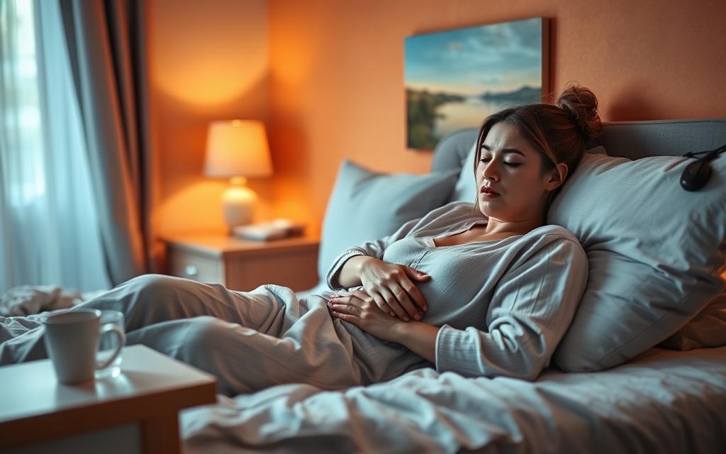 jak zasnąć z bólem brzucha