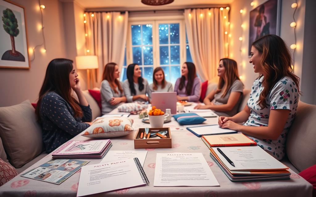 Planowanie piżama party zaproszenia