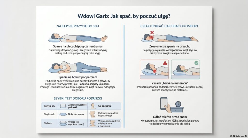 Wdowi garb jak spać? Najlepsze pozycje dla ulgi i komfortu