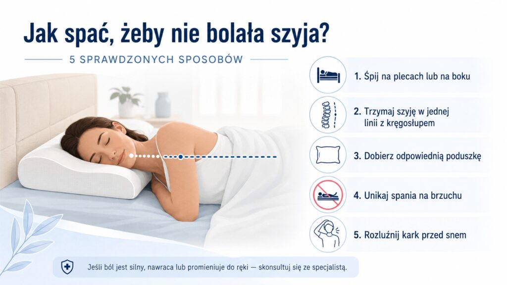 Jak spać, żeby nie bolała szyja? 5 sprawdzonych sposobów